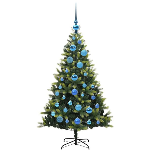 vidaXL Artificial Hinged Christmas Tree 150 LEDs Green 120 cm