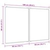 vidaXL Magnetic Whiteboard Foldable 100x80x1.7 cm Aluminium