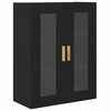 vidaXL Wall Cabinet Black Oak 69.5 x 34 x 90 cm Engineered Wood