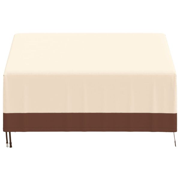 vidaXL 2-Seater Bench Cover Beige 137x97x48/74 cm 600D Oxford