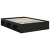 vidaXL Bed Frame with Mattress Black 140 x 200 cm Solid Pine Wood