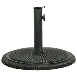 vidaXL Umbrella Base | Green | Cast Iron | Portable | Round | Traditional
