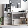 vidaXL Desk with Drawer 2 pcs Grey Sonoma