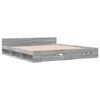 vidaXL Bed Frame with Drawers without Mattress Grey Sonoma 200x200 cm