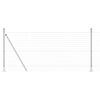 vidaXL Outdoor Euro Fence with Concrete Base 25 x 0.8 m Silver Mesh