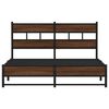 vidaXL Metal Bed Frame without Mattress Brown Oak 160x200 cm