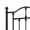 vidaXL Metal Replace Headboard Black 135 cm