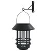 vidaXL Solar Outdoor Wall Lanterns 4 pcs Warm White Flickering Flame