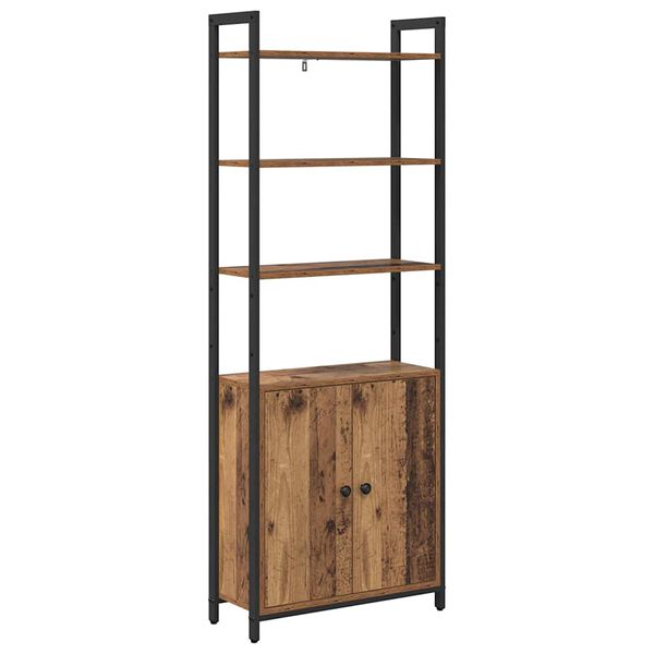 vidaXL Book Cabinet Old Wood 60 x 24 x 161 cm Engineered Wood