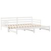 vidaXL Daybed with Trundle and Drawers without Mattress White 90x200 cm
