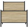 vidaXL Metal Bed Frame without Mattress Sonoma Oak 75x190 cm Small Single