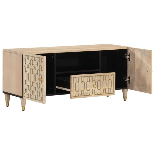 vidaXL TV Cabinet 105x33x46 cm Solid Wood Mango