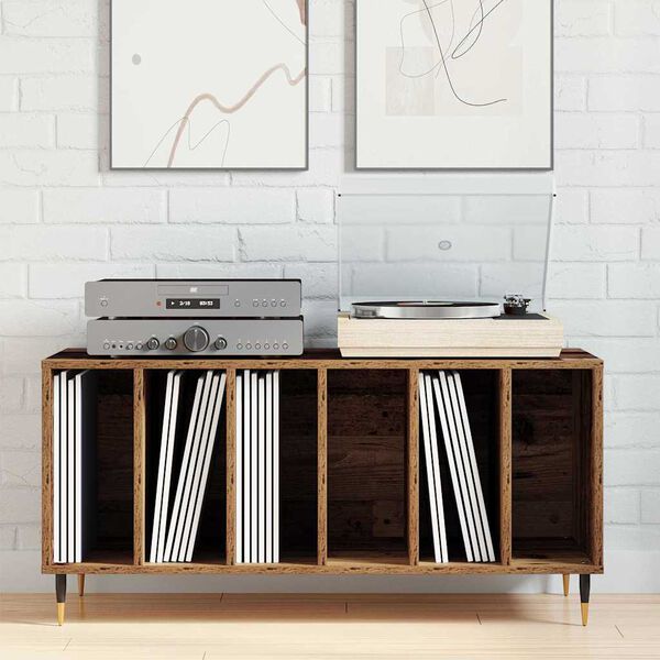 vidaXL Record Cabinet Old wood 100 x 38 x 48 cm Engineered Wood
