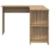 vidaXL Corner Desk with Storage Artisan oak 140 x 113.5 x 75 cm