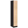 vidaXL Apothecary Cabinet Black oak 30 x 41 x 174.5 cm Engineered wood