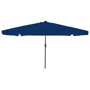 vidaXL Garden Parasol 395 x 395 x 245 cm Polyester Round Azurblau