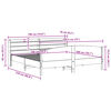 vidaXL Bed Frame without Mattress 180x200 cm Super King Solid Wood Pine