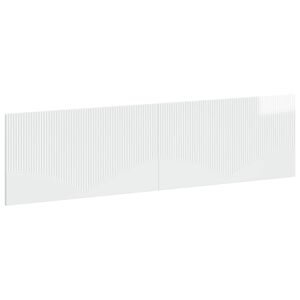 vidaXL Wall-Mounted Headboard HOORN High Gloss White Engineered Wood