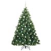 vidaXL Artificial Christmas Tree with 300 LEDs Green 180 cm PE and PVC