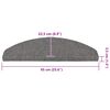 vidaXL Stair Mats Self-adhesive 30 pcs Grey 65x22.5x3.5 cm