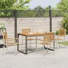vidaXL Garden Dining Set 5 pcs Beige 140 x 80 x 75 cm Poly Rattan