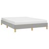 vidaXL Bed Frame without Mattress Light Grey 135x190 cm Double Double Fabric
