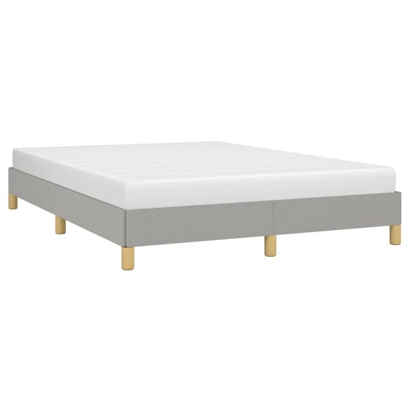 vidaXL Bed Frame without Mattress Light Grey 135x190 cm Double Double Fabric