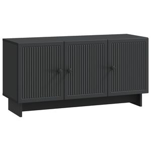 vidaXL TV Cabinet 99 x 34.5 x 50 cm Black Engineered Wood