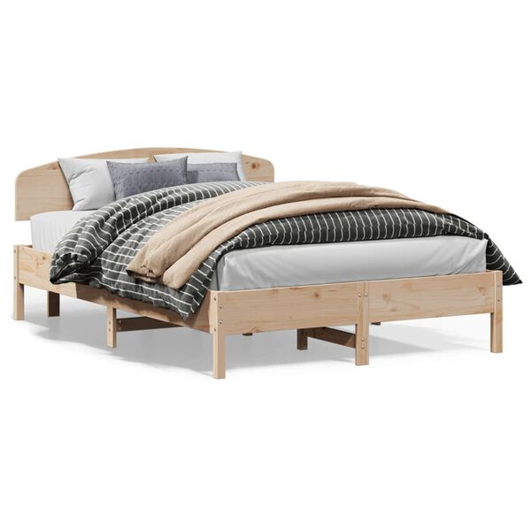 vidaXL Bed Frame without Mattress 140x200 cm Solid Wood Pine