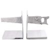 vidaXL Bookends 2 pcs Silver 11 x 14 x 17.5 cm Aluminium