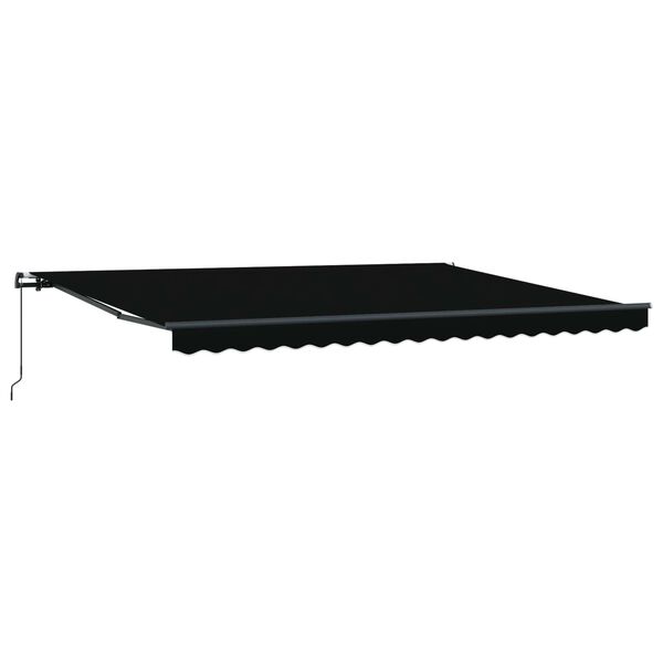 vidaXL Retractable Awning Black 450 x 300 cm Polyester and Steel