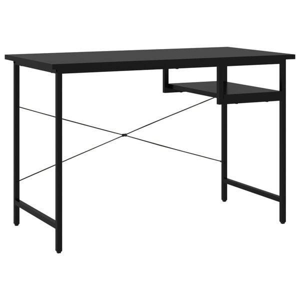 vidaXL Computer Desk Black 105x55x72 cm MDF and Metal