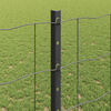 vidaXL Fence with Post Grey 1.2 x 25 m Steel