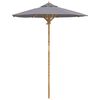 vidaXL Garden Parasol &Oslash; 180 x 230 cm Bamboo Round Dark Grey