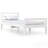 vidaXL Bed Frame without Mattress White Solid Wood 100x200 cm