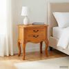 vidaXL Side Table Natural 60.5 x 30 x 61 cm Solid Mahogany Wood