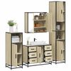 vidaXL 4&nbsp;Piece Bathroom Furniture Set&nbsp;Sonoma Oak Engineered Wood