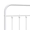 vidaXL Metal Replace Headboard White 160 cm