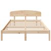vidaXL Bed Frame with Headboard Natural 140 x 200 cm Solid Pine Wood