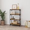vidaXL Book Cabinet Smoked Oak 60x33x100 cm Engineered Wood and Steel