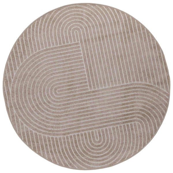 vidaXL Area Rugs Round Beige &Oslash; 120 CM