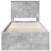 vidaXL Bed Frame Concerte Grey 90 x 190 cm Solid Pine Wood