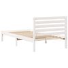 vidaXL Bed Frame with Headboard White 90 x 200 cm Solid Pine Wood