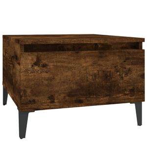 vidaXL Side Table Smoked Oak 50x46x35 cm Engineered Wood