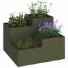 vidaXL Garden Planter Olive green 80 x 80 x 60 cm Steel