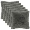 vidaXL Cushion Cover 6 pcs HEERLEN Light Grey 40 x 40 cm PV Fleece