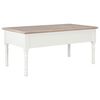 vidaXL Coffee Table White 100x50x46 cm Solid Wood Paulownia