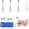 vidaXL Swing Seat with Rope Ladder Blue Polyethene