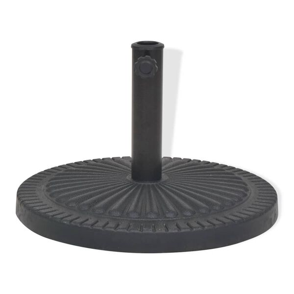vidaXL Parasol Base Resin Round Black 29 kg