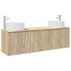 vidaXL Bathroom Cabinet Set 3 pcs Sonoma Oak 49.5 x 44.5 x 65.5 cm